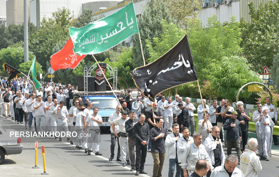 برپایی مراسم سینه زنی و سوگواری در سایپا / حضور مدیرعامل سایپا در آیین عزاداری