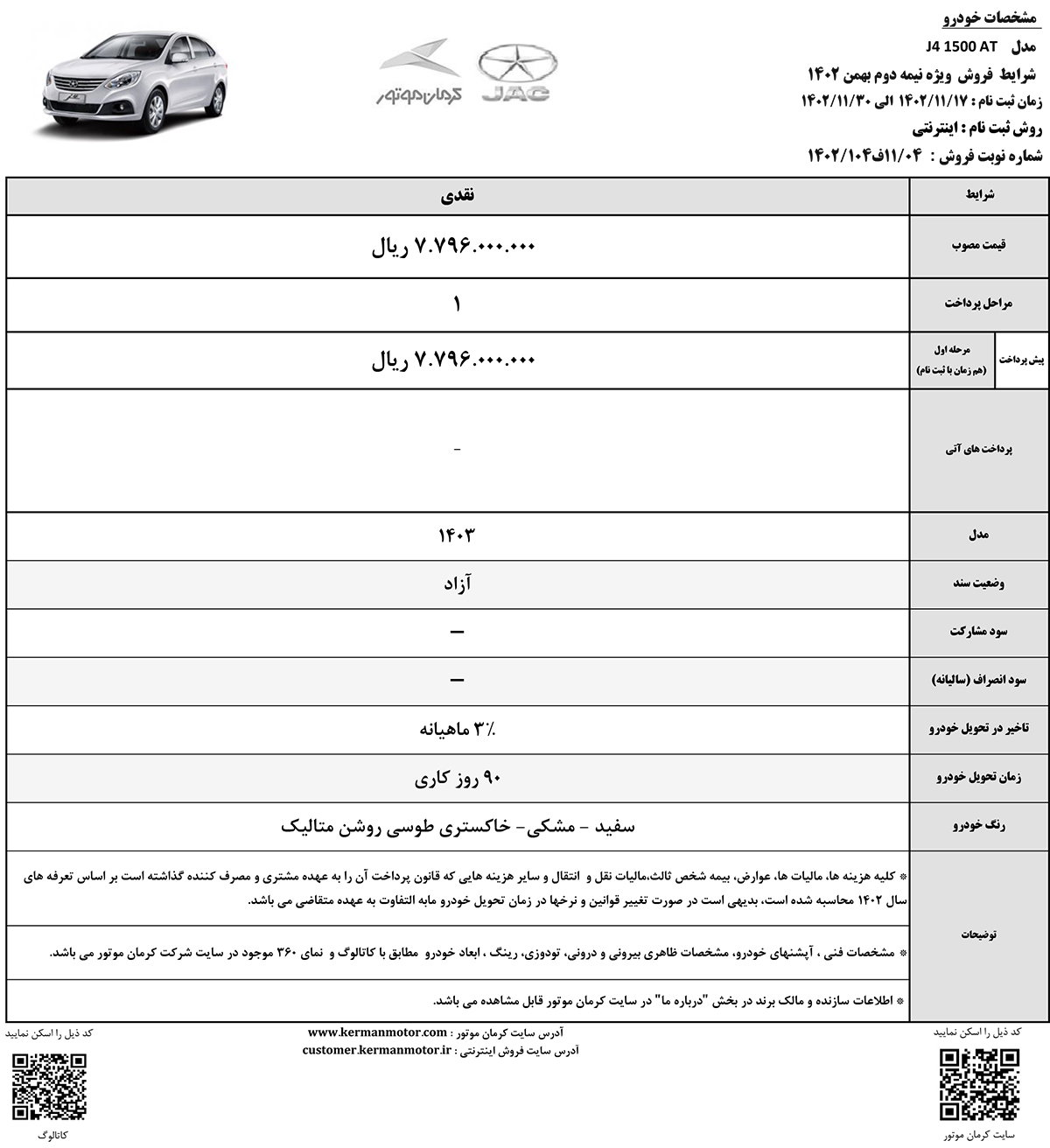 فروش نقدی جی 4