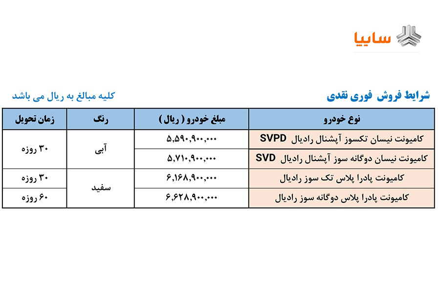 شرایط فروش نقدی خودروهای زامیاد