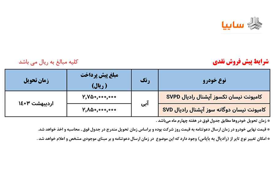 شرایط پیش فروش خودروهای زامیاد