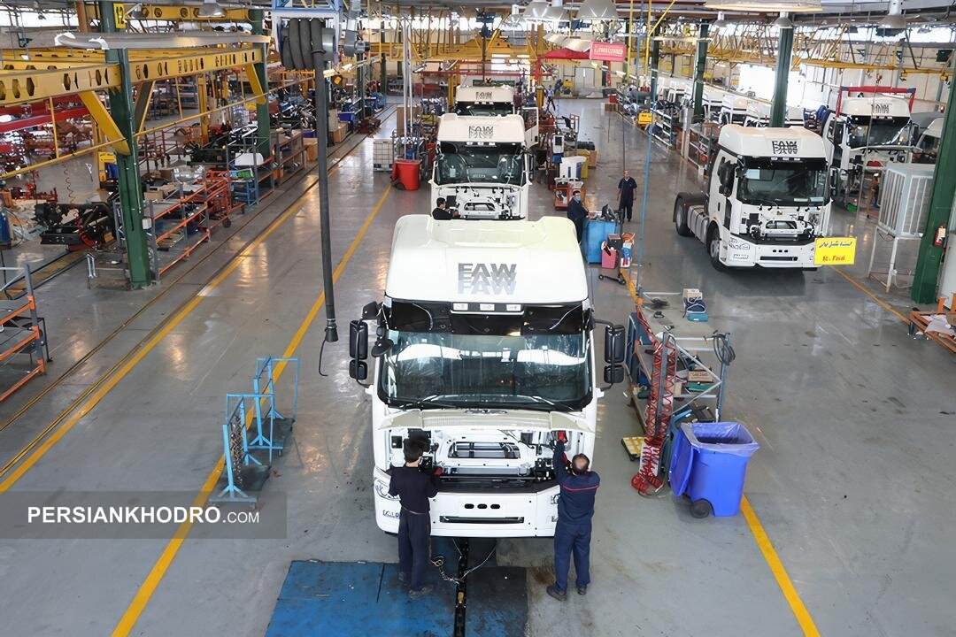 خط تولید کامیون faw