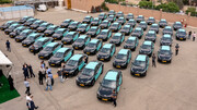 مراسم تحویل تاکسی‌های برقی کرمان موتور با حضور شهردار پایتخت