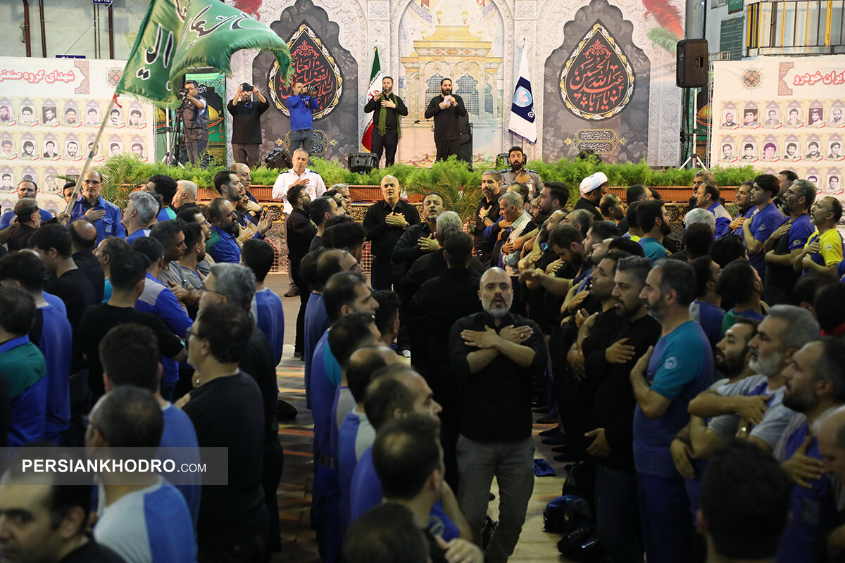 مراسم عزاداری و دستهروی با حضور مدیرعامل ایران خودرو