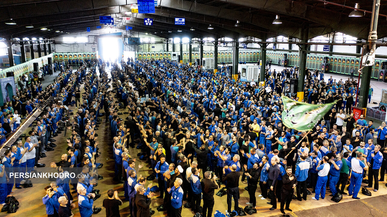 مراسم عزاداری و دستهروی با حضور مدیرعامل ایران خودرو