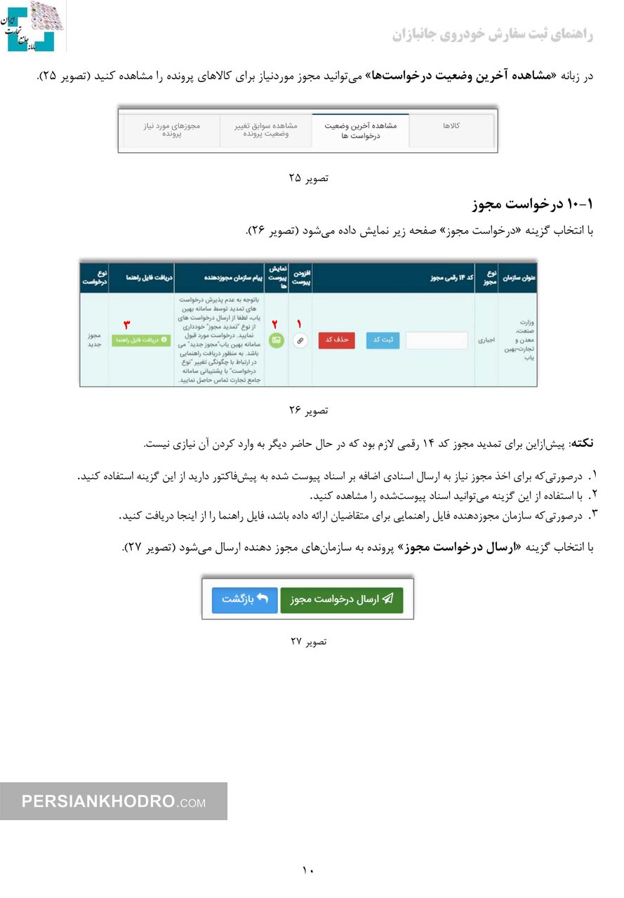 راهنمای ثبت سفارش واردات خودروی جانبازان