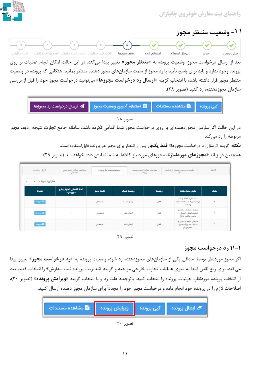 راهنمای ثبت سفارش واردات خودروی جانبازان