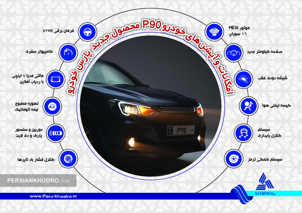 امکانات و آپشنهای محصول P۹۰