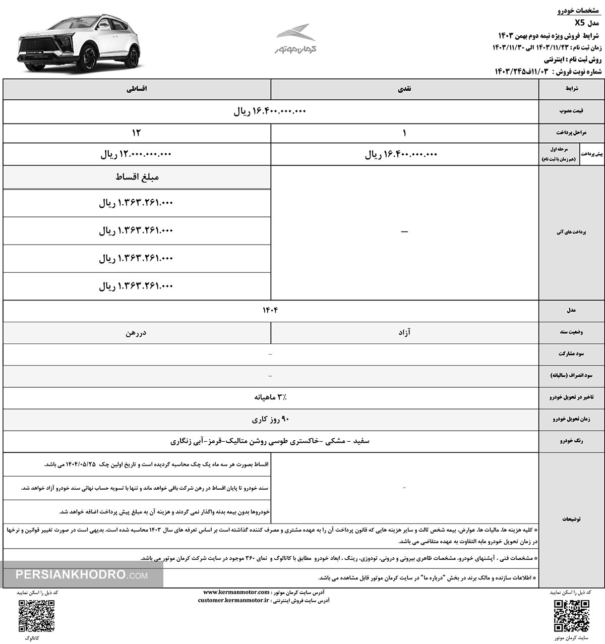 شرایط فروش نیمه دوم بهمن ماه خودرو ایکس5