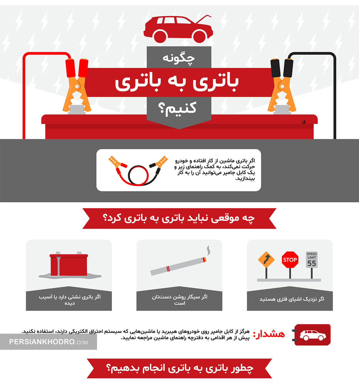 147638 - آموزش گام به گام نحوه باتری به باتری کردن ماشین؛ آموزش باتری به باتری خودرو؛ نحوه صحیح باتری به باتری ماشین