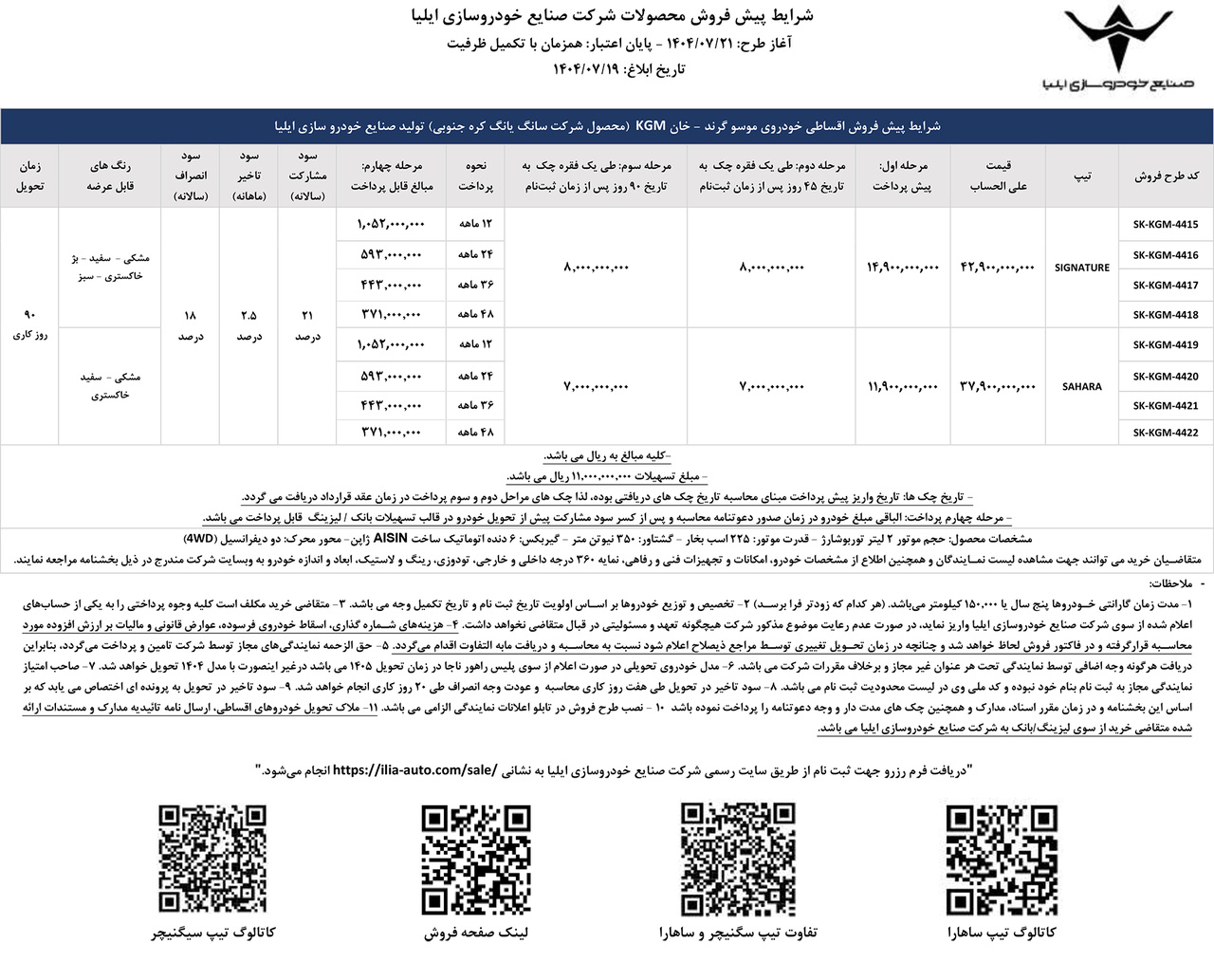 شرایط فروش موسو گرند-خان - مهر1404