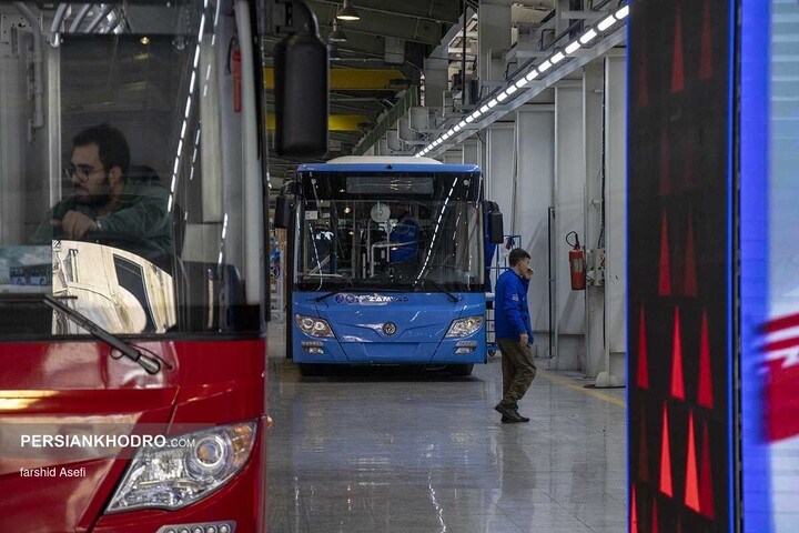 مراسم افتتاح خط تولید اتوبوس شهری زامیاد-آبان 1404