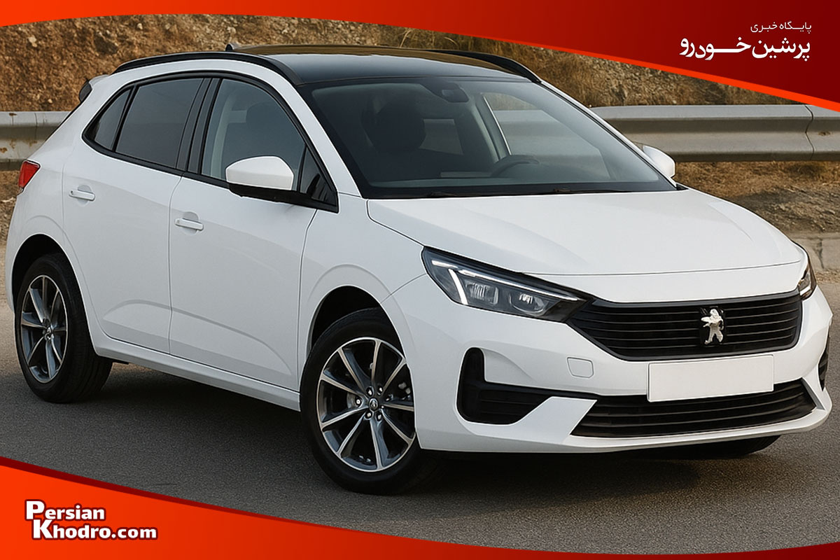 تصویر ساخته شده با هوش مصنوعی از پژو ۲۰۷ فیس لیفت جدید