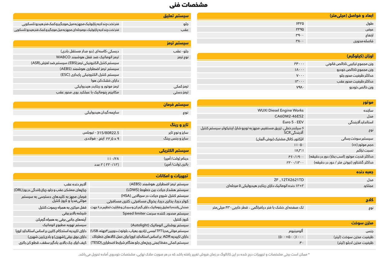 کاتالوگ فاو J6P-460 اتوماتیک