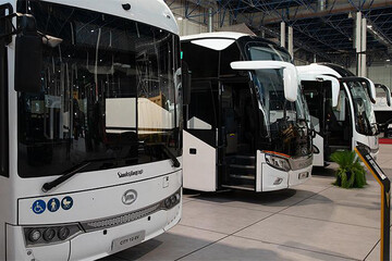 حضور قدرتمند گروه بهمن در نمایشگاه حمل‌ونقل مشهد با اتوبوس‌های شهری اسنا (+زمان)