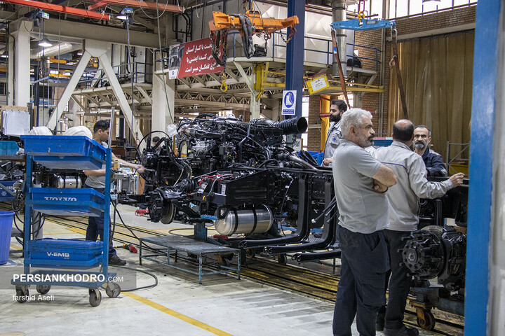 خط تولید کشنده GX560 سایپا دیزل