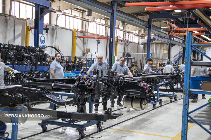 خط تولید کشنده GX560 سایپا دیزل