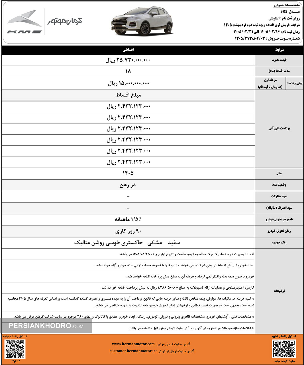 شرایط فروش خودرو ایکس5 - اردیبهشت 1405