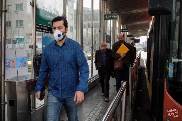 استفاده از ماسک در اتوبوس