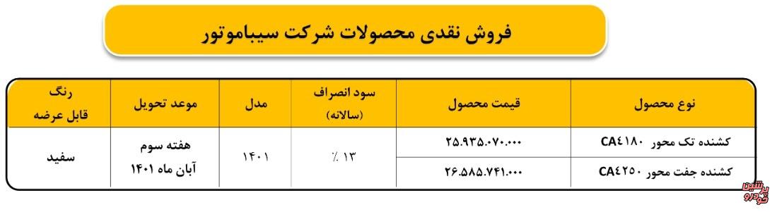 فروش نقدی کشنده سیباموتور