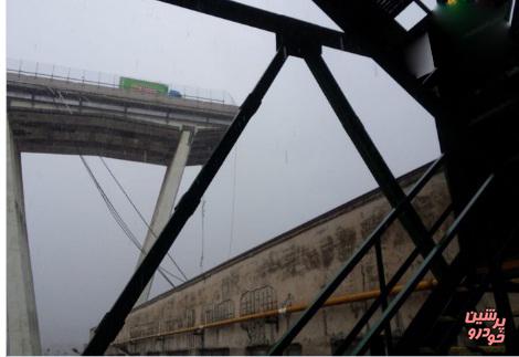 یک پل در جنوای ایتالیا فرو ریخت