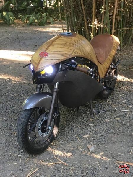 ساخت موتورسیکلت برقی از چوب بامبو
