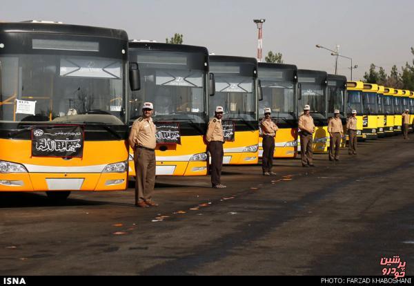 خدمات رسانی شرکت واحد اتوبوسرانی در مراسم پیاده روی  اربعین حسینی