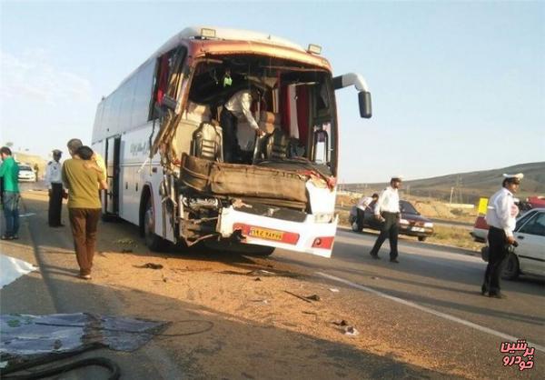 تصادف اتوبوس در سمنان 10 مصدوم و 2 کشته داشت