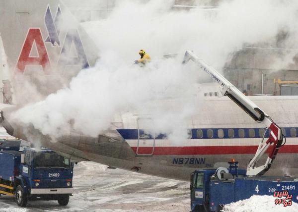 بارش شدید برف منجر به لغو ۶۰۰۰ پرواز در آمریکا شد