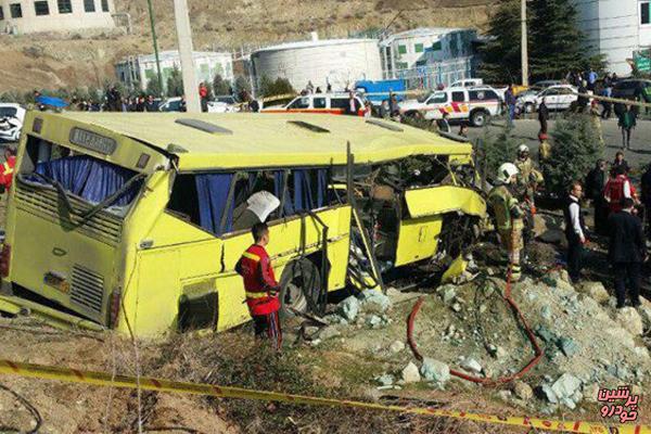 افزایش قربانیان حادثه واژگونی اتوبوس دانشگاه آزاد