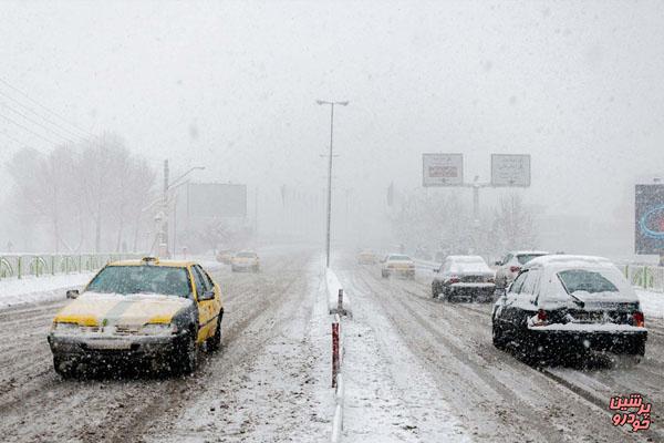 بارش برف در جاده‌های 7 استان