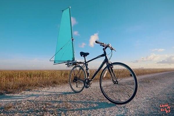 ابداع بادبان برای دوچرخه+ تصویر