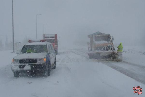 ترافیک و برف در انتظار راننده‌ها