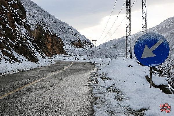 بارش برف در برخی محورهای آذربایجان‌شرقی