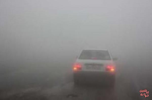 باران و مه گرفتگی در جاده‌های مازندران