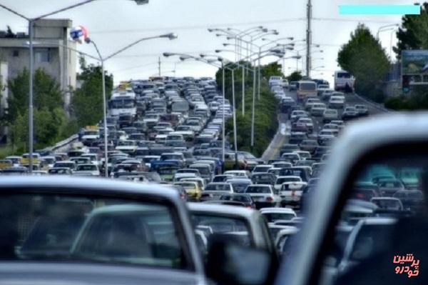 ترافیک سنگین در ورودی شهر تهران