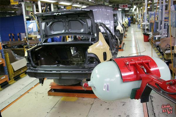 تولید کارخانه‌ای خودروهای دوگانه‌سوز آغاز می‌شود
