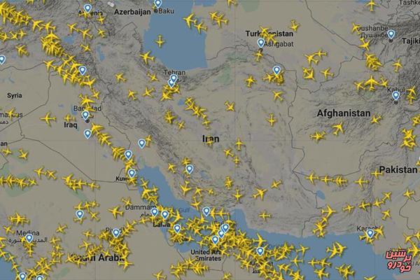 افزایش ۷ درصدی پروازهای عبوری از ایران