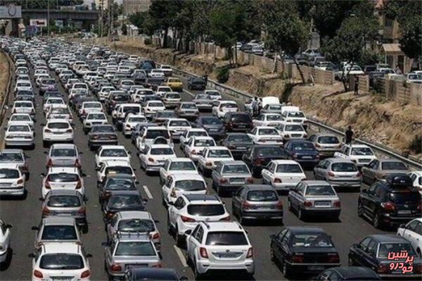 ترافیک سنگین در محور قدیم تهران-بومهن