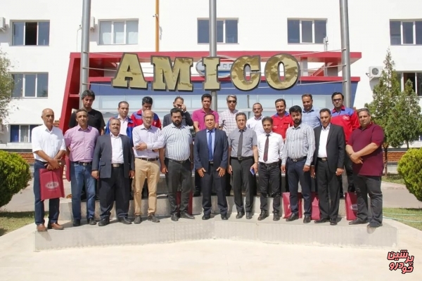 بازدید نمایندگان ارس خودرو دیزل از خطوط تولید آمیکو در منطقه آزاد ارس