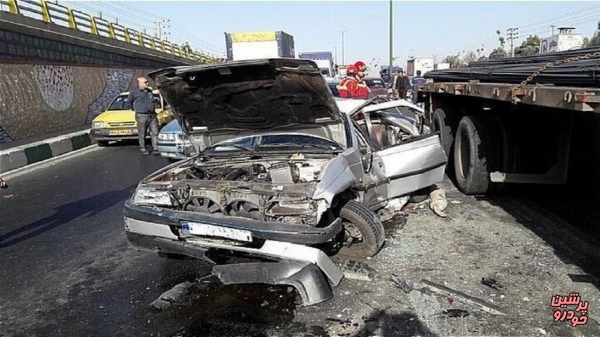  تصادف مرگبار تریلی کمرشکن در جنوب تهران