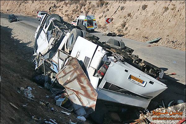 واژگونی 11 اتوبوس در یک ماه واژگونی 11 اتوبوس در یک ماه