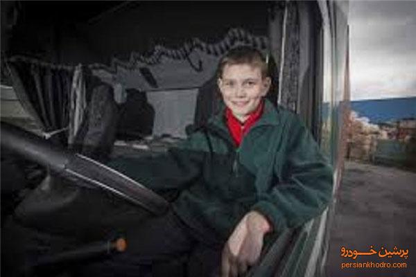 کامیون سوار 11 ساله+تصاویر
