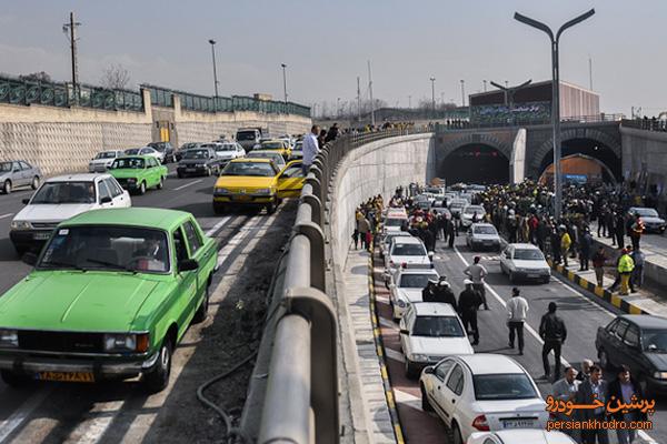 تردد 23میلیون خودرو از پل طبقاتی صدر