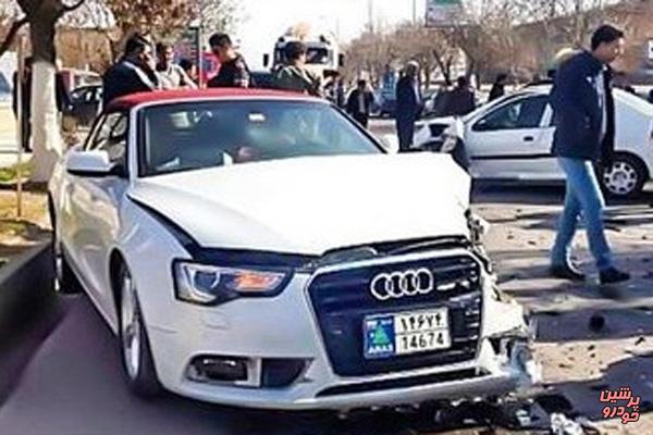 تصادف وحشتناک یک آئودی در تبریز