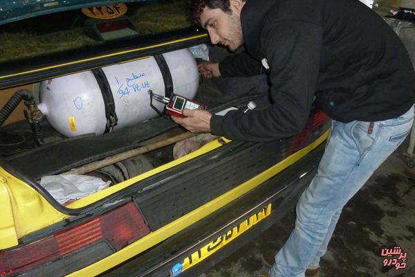بازرسی از مخازن CNG تاکسی‌ها در تهران