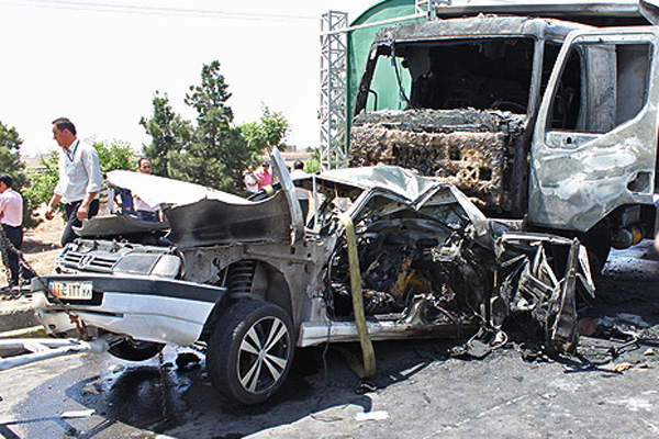 حادثه رانندگی در محور شیراز - بوشهر 
