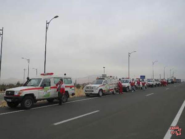 رژه خودروهای امداد رسان در سنقر و کلیایی برگزار شد