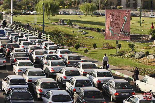 ترافیک نیمه سنگین در باندجنوبی آزادراه کرج - قزوین
