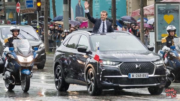 رئیس جمهور فرانسه با پرچمدار DS به استقبال مردم فرانسه رفت+عکس
