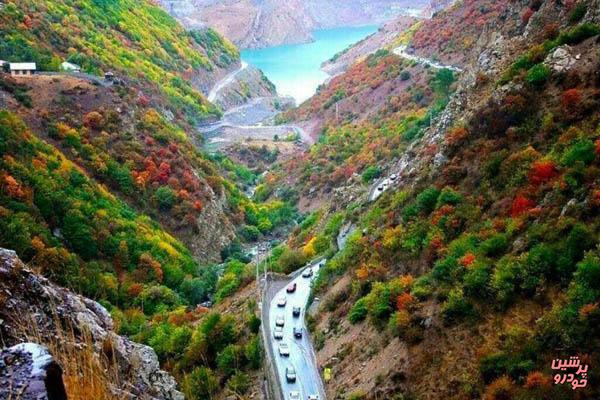 حرکت کند خودروها در مسیر چالوس+تصاویر